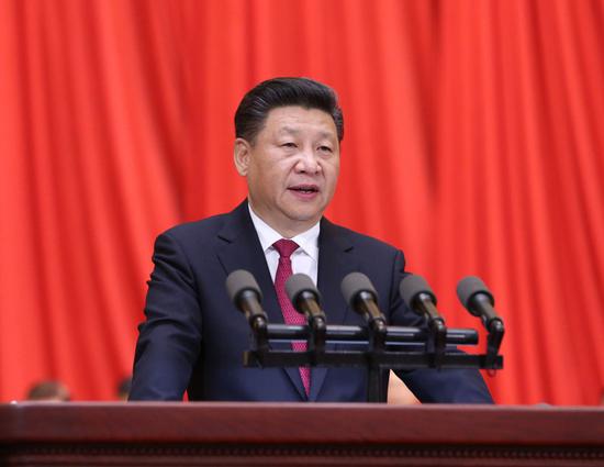  ↑2016年7月1日，习近平在庆祝中国共产党成立95周年大会上发表重要讲话。