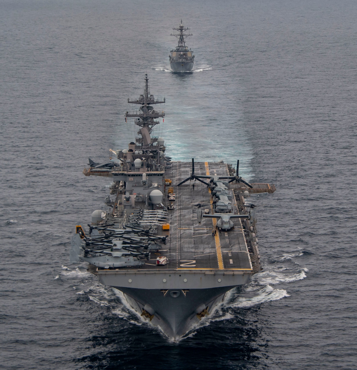 1月9日进入印度洋的“埃塞克斯”号两栖戒备大队 图源：美国海军